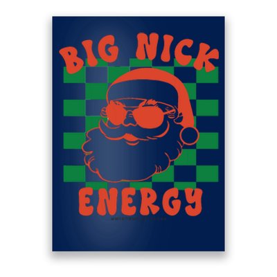 Retro Groovy Big Nick Santa Energy Christmas Xmas 2024 Poster