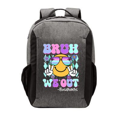 Retro Groovy Bruh We Out Bus Drivers Last Day Of School Vector Backpack