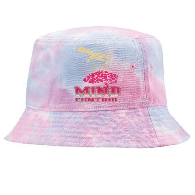 Retro Graphic Brain And Puppet Hand Unique Psychological Tie-Dyed Bucket Hat