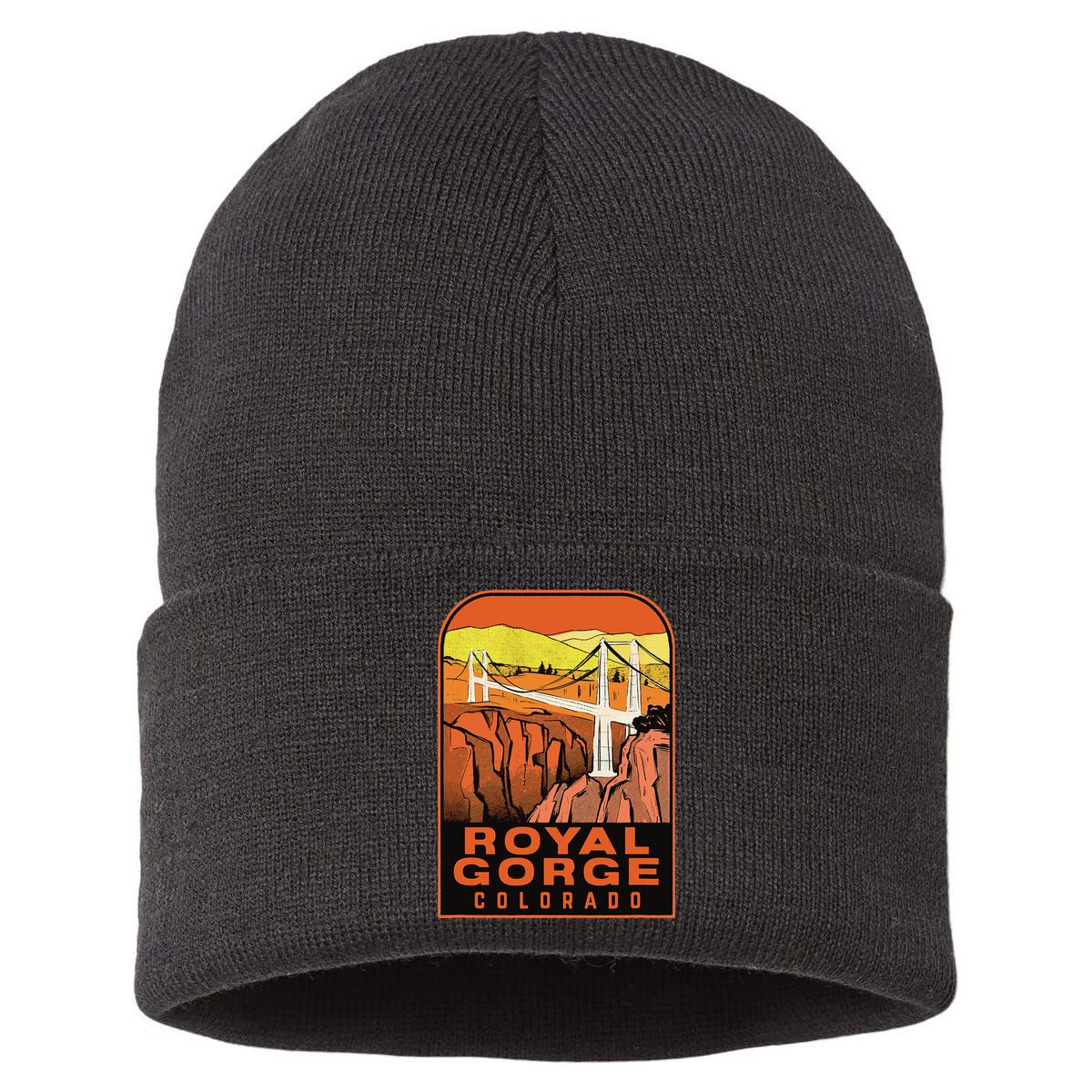 Royal Gorge Bridge Colorado Vintage Travel Sustainable Knit Beanie