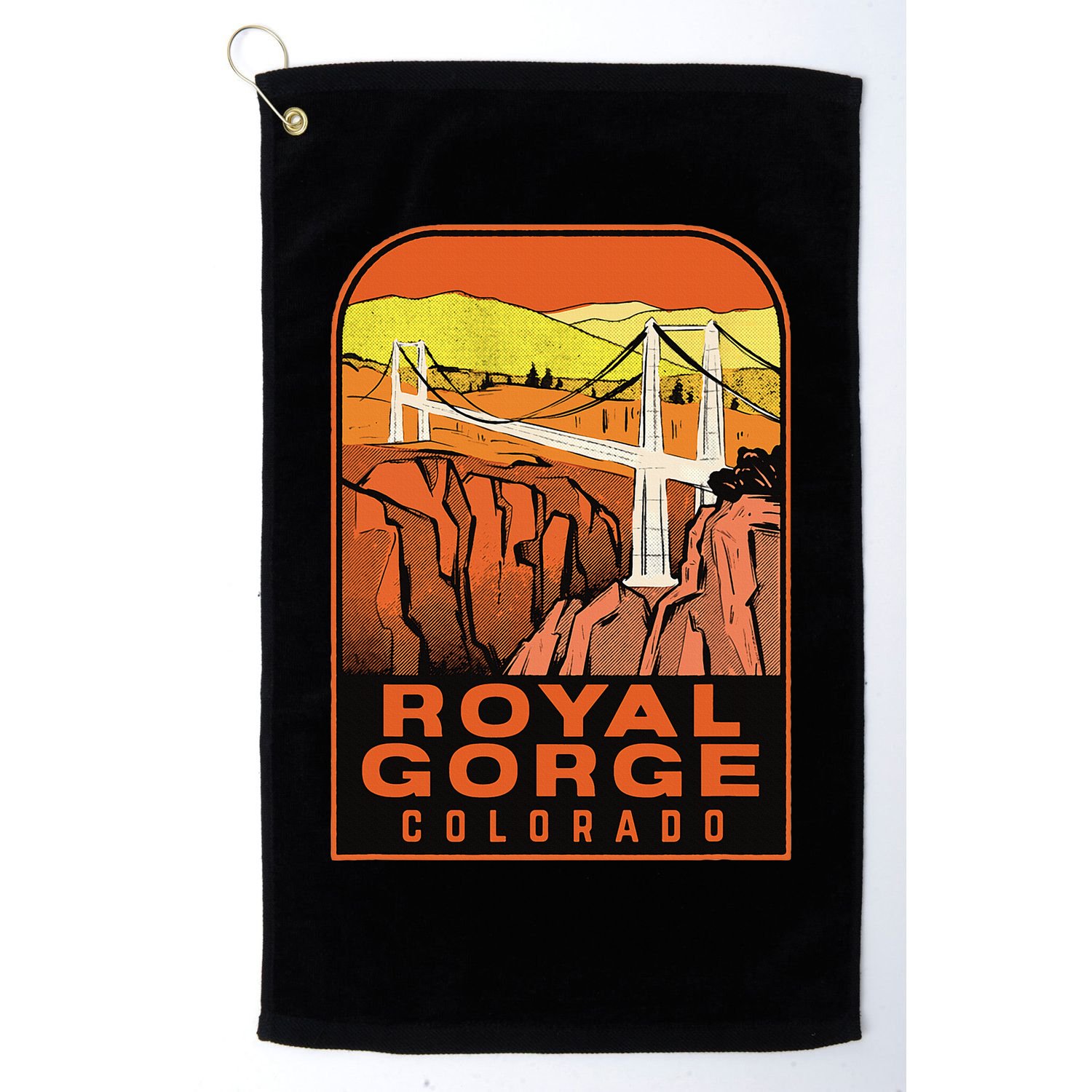 Royal Gorge Bridge Colorado Vintage Travel Golf Towel