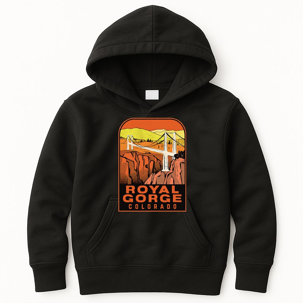 Royal Gorge Bridge Colorado Vintage Travel Kids Hoodie