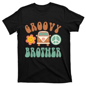 Retro Groovy Brother Matching Family Birthday Party T-Shirt