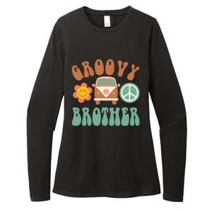 Retro Groovy Brother Matching Family Birthday Party Womens CVC Long Sleeve Shirt