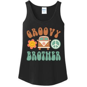 Retro Groovy Brother Matching Family Birthday Party Ladies Essential Tank