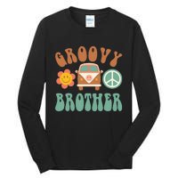 Retro Groovy Brother Matching Family Birthday Party Tall Long Sleeve T-Shirt