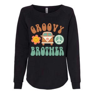 Retro Groovy Brother Matching Family Birthday Party Womens California Wash Sweatshirt