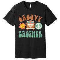 Retro Groovy Brother Matching Family Birthday Party Premium T-Shirt