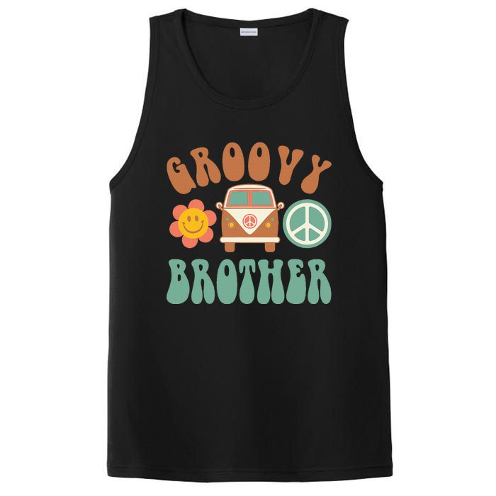 Retro Groovy Brother Matching Family Birthday Party PosiCharge Competitor Tank