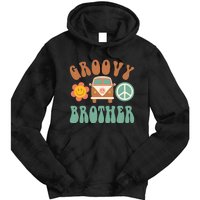 Retro Groovy Brother Matching Family Birthday Party Tie Dye Hoodie