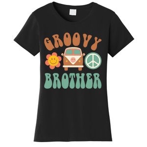 Retro Groovy Brother Matching Family Birthday Party Women's T-Shirt