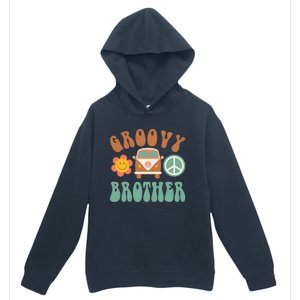 Retro Groovy Brother Matching Family Birthday Party Urban Pullover Hoodie