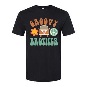 Retro Groovy Brother Matching Family Birthday Party Softstyle CVC T-Shirt