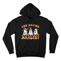 Retro Ghost Boo Havior Analyst Therapist Bcba Halloween Hoodie