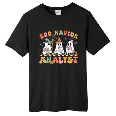 Retro Ghost Boo Havior Analyst Therapist Bcba Halloween Tall Fusion ChromaSoft Performance T-Shirt