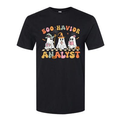 Retro Ghost Boo Havior Analyst Therapist Bcba Halloween Softstyle CVC T-Shirt