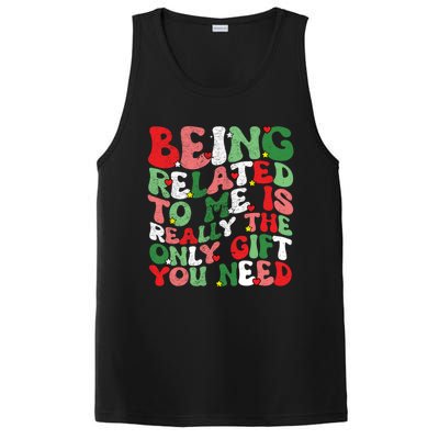 Retro Groovy Being Related To Me Funny Christmas Family Xmas Gift PosiCharge Competitor Tank