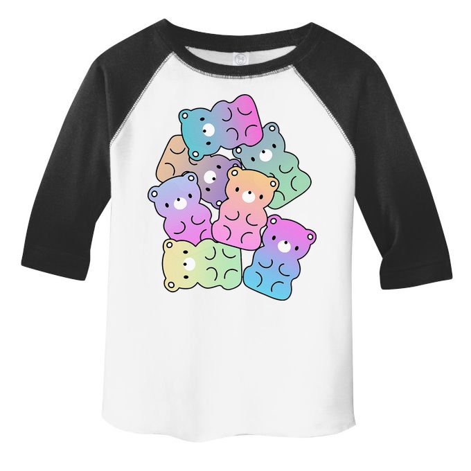 Rainbow Gummy Bear Design Kawaii Aesthetic Ns Toddler Fine Jersey T-Shirt
