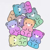 Rainbow Gummy Bear Design Kawaii Aesthetic Ns Women's V-Neck T-Shirt