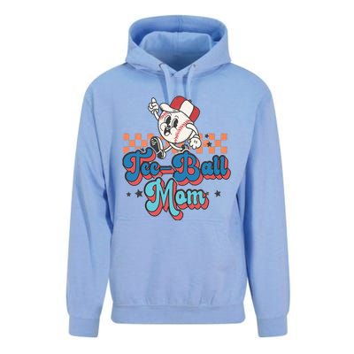 Retro Groovy Baseball Mom Game Day Tball Happy Mother's Day Unisex Surf Hoodie