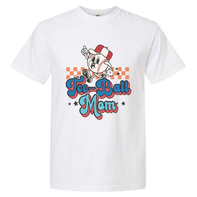 Retro Groovy Baseball Mom Game Day Tball Happy Mother's Day Garment-Dyed Heavyweight T-Shirt