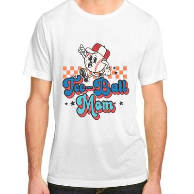 Retro Groovy Baseball Mom Game Day Tball Happy Mother's Day Adult ChromaSoft Performance T-Shirt