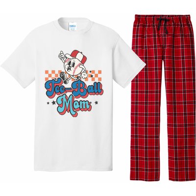 Retro Groovy Baseball Mom Game Day Tball Happy Mother's Day Pajama Set