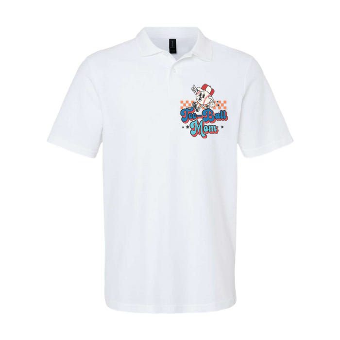 Retro Groovy Baseball Mom Game Day Tball Happy Mother's Day Softstyle Adult Sport Polo