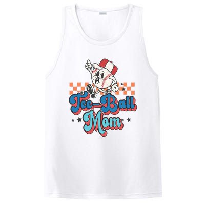 Retro Groovy Baseball Mom Game Day Tball Happy Mother's Day PosiCharge Competitor Tank