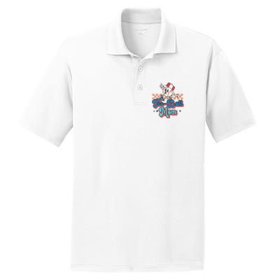 Retro Groovy Baseball Mom Game Day Tball Happy Mother's Day PosiCharge RacerMesh Polo