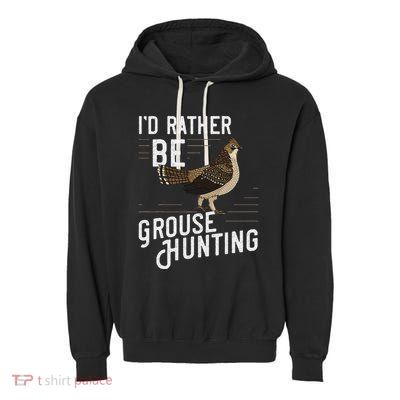 Ruffed Grouse Bird Gift Hunting Spruce Grouse Garment-Dyed Fleece Hoodie