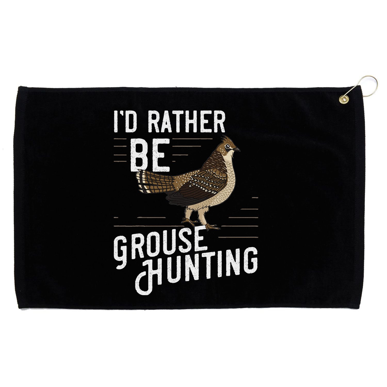 Ruffed Grouse Bird Gift Hunting Spruce Grouse Grommeted Golf Towel