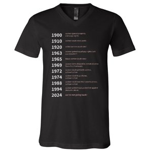 Rights Gained By Date Women Rights V-Neck T-Shirt