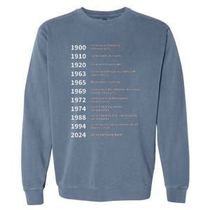 Rights Gained By Date Women Rights Garment-Dyed Sweatshirt