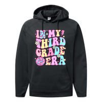 Retro Groovy Back To School In My Third Grade Era Girl Performance Fleece Hoodie