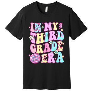 Retro Groovy Back To School In My Third Grade Era Girl Premium T-Shirt