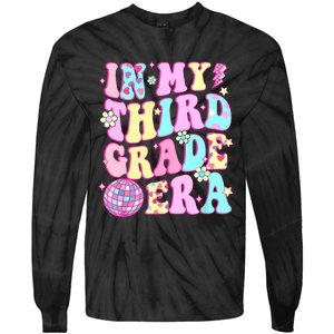 Retro Groovy Back To School In My Third Grade Era Girl Tie-Dye Long Sleeve Shirt