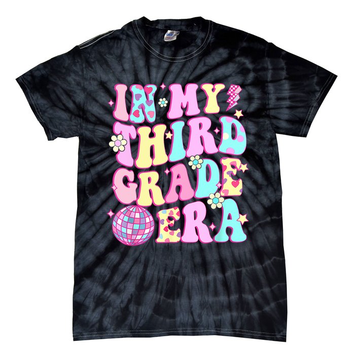 Retro Groovy Back To School In My Third Grade Era Girl Tie-Dye T-Shirt