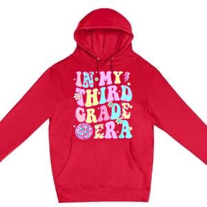 Retro Groovy Back To School In My Third Grade Era Girl Premium Pullover Hoodie