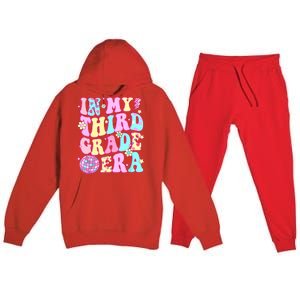 Retro Groovy Back To School In My Third Grade Era Girl Premium Hooded Sweatsuit Set