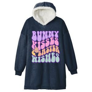 Retro Groovy Bunny Kisses & Easter Wishes Hooded Wearable Blanket