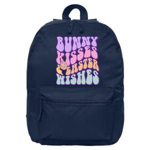 Retro Groovy Bunny Kisses & Easter Wishes 16 in Basic Backpack