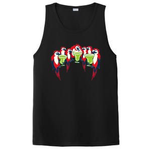 Retro Group Bird Parrots Ing Margarita On Summer Meaningful Gift PosiCharge Competitor Tank