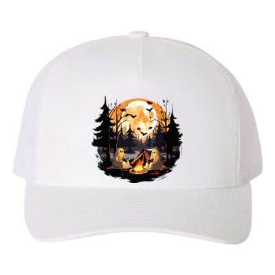 Retro Ghost Book Reading Camping Gothic Halloween Women Yupoong Adult 5-Panel Trucker Hat