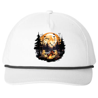 Retro Ghost Book Reading Camping Gothic Halloween Women Snapback Five-Panel Rope Hat