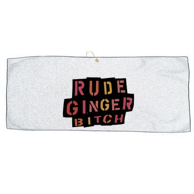 Rude Ginger Bitch Large Microfiber Waffle Golf Towel