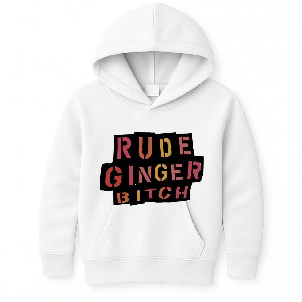 Rude Ginger Bitch Kids Hoodie