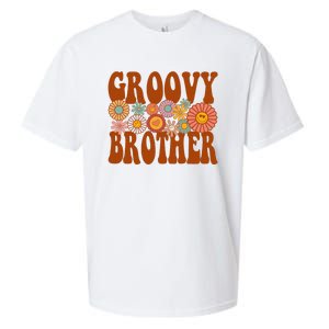 Retro Groovy Brother Matching Family 1st Birthday Party Sueded Cloud Jersey T-Shirt