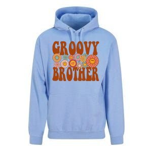 Retro Groovy Brother Matching Family 1st Birthday Party Unisex Surf Hoodie