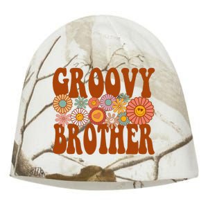 Retro Groovy Brother Matching Family 1st Birthday Party Kati - Camo Knit Beanie